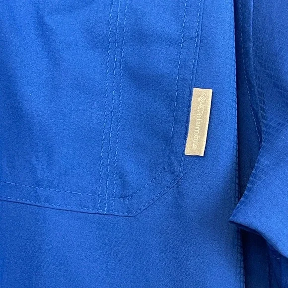 Columbia Fishing Shirt Omni-Shade Mens XL Roll Up Long Sleeve Vented Blue - Picture 11 of 11